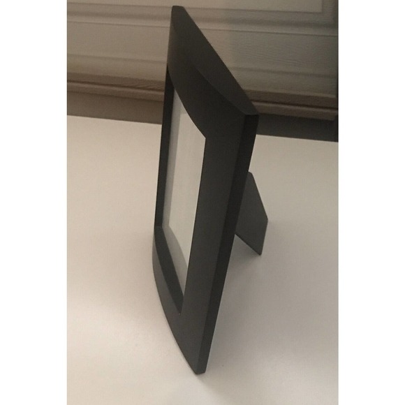 Unbranded Picture Frame Black Wood Convex 4X6.5 Photo Pre-Owned - Picture 3 of 7